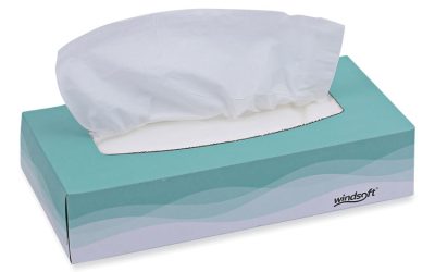 Facial Tissue, 2 Ply, White, Flat Pop-Up Box, 100 Sheets/box, 30 Boxes/carton