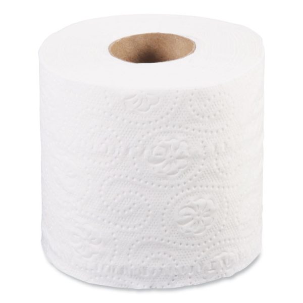 Bath Tissue, Septic Safe, Individually Wrapped Rolls, 2-Ply, White, 400 Sheets/Roll, 24 Rolls/Carton - Image 2