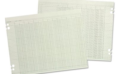 Accounting Sheets, 10 Columns, 9.25 X 11.88, Green, Loose Sheet, 100/pack