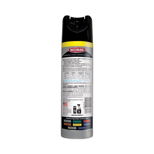 Stainless Steel Cleaner And Polish, 17 Oz Aerosol, 6/carton - Image 3