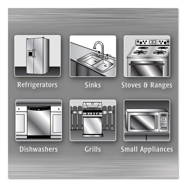 Stainless Steel Wipes, 1-Ply, 7 x 8, White, 30/Canister, 4 Canisters/Carton - Image 7
