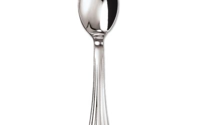 Heavyweight Plastic Spoons, Silver, 6 1/4″, Reflections Design, 600/carton