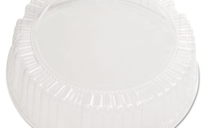 Caterline Dome Lids, 12″ Diameter x 275″h, Clear, Plastic, 25/Carton