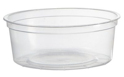 Deli Containers, 8 oz, Clear, Plastic, 50/Pack, 10 Pack/Carton