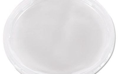 Deli Container Lids, Plug-Style, Clear, Plastic, 50/Pack, 10 Packs/Carton