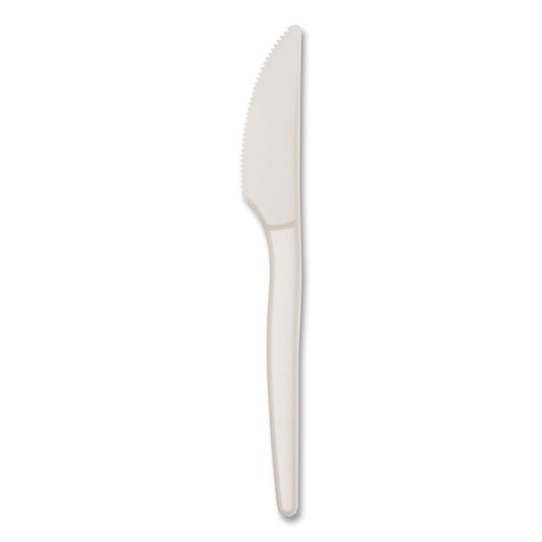 EcoSense Renewable Plant Starch Cutlery, Knife, 7", 50/Pack, 20 Packs/Carton - Image 5