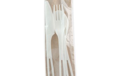 Tpla Compostable Cutlery, Knife/fork/spoon/napkin, 6″, White, 250/carton