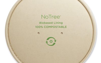 Paper Lids for Bowls. 5.9″ Diameter, Natural, Paper, 300/Carton