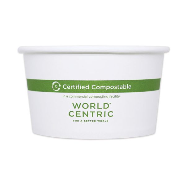 Paper Bowls, 12 oz, 4.5" Diameter x 2.5"h,  White, 500/Carton