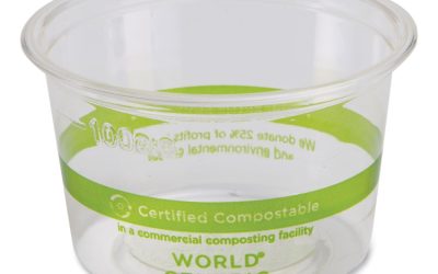 PLA Clear Cold Cups, 4 oz, Clear, 1,000/Carton