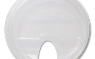 PLA Clear Cold Cup Lids, Fits 9 oz to 24 oz Cups, Clear, 1,000/Carton