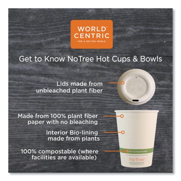 Notree Paper Hot Cups, 10 Oz, Natural, 1,000/carton - Image 4