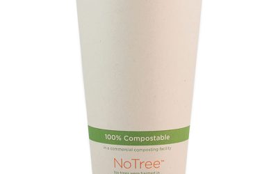 Notree Paper Hot Cups, 16 Oz, Natural, 1,000/carton