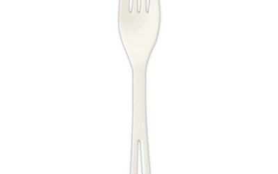 Tpla Compostable Cutlery, Fork, 6.3″, White, 1,000/carton