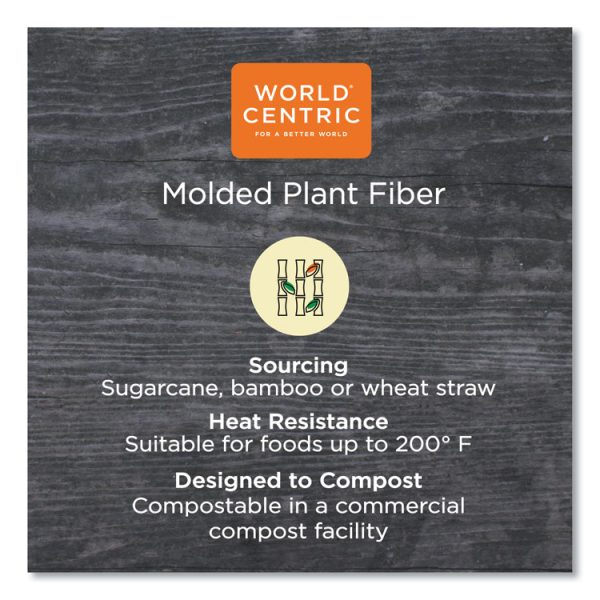 Fiber Plates, 9" dia, Natural, 1,000/Carton - Image 2