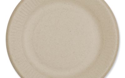 Fiber Plates, Ripple Edge Plate, 6.1″ Diameter, Natural, 1,000/Carton