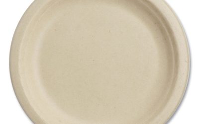 Fiber Plates, 7″ dia, Natural, 1,000/Carton