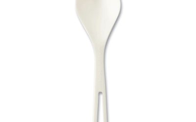 TPLA Compostable Cutlery, Soup Spoon, White, 1,000/Carton