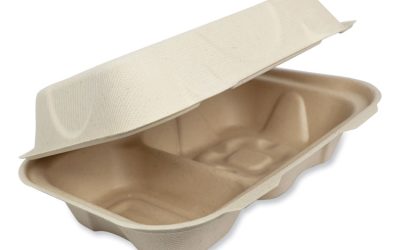 Fiber Hinged Containers, Hoagie Box, 9.2 x 6.4 x 3, Natural, Paper, 500/Carton