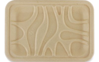 Fiber Trays, 5.7 x 8.2 x 0.6, Natural, Paper, 500/Carton