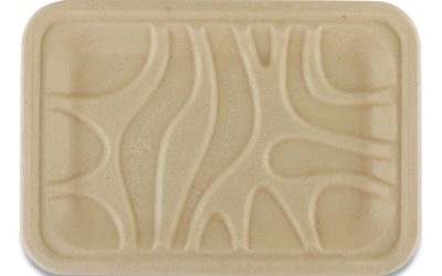 Fiber Trays, PLA Lined, PFAS Free, 1-Compartment, 8.2 x 5.7 x 0.7, Natural, Paper, 500/Carton