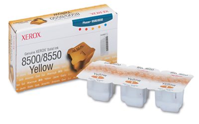 108r00671 Solid Ink Stick, 3,100 Page-Yield, Yellow, 3/box