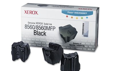 108r00726 Solid Ink Stick, 3,400 Page-Yield, Black, 3/box