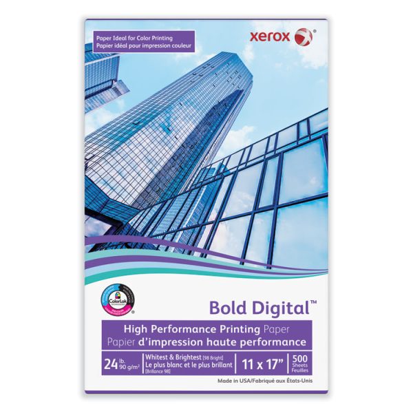 Bold Digital Printing Paper, 98 Bright, 24 lb Bond Weight, 11 x 17, White, 500/Ream - Image 2