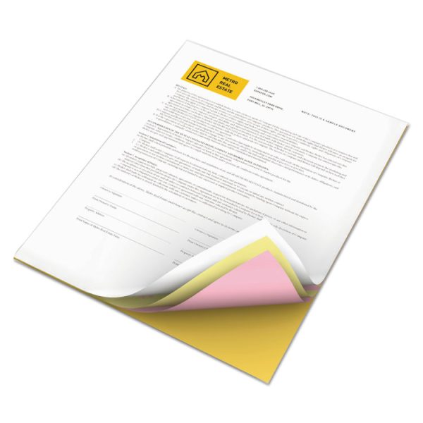 Revolution Carbonless 4-Part Paper, 8.5 x 11, White/Canary/Pink/Goldenrod, 5,000/Carton - Image 3