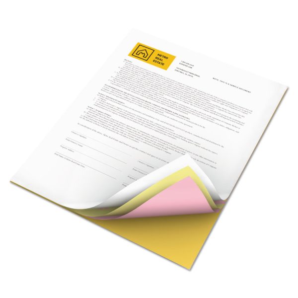 Vitality Multipurpose Carbonless 4-Part Paper, 8.5 x 11, Goldenrod/Pink/Canary/White, 5,000/Carton - Image 3