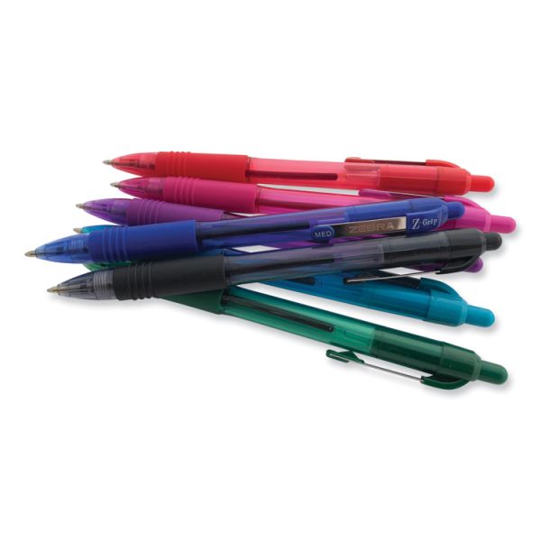 Z-Grip Ballpoint Pen, Retractable, Medium 1 Mm, Assorted Ink And Barrel Colors, 48/pack - Image 3
