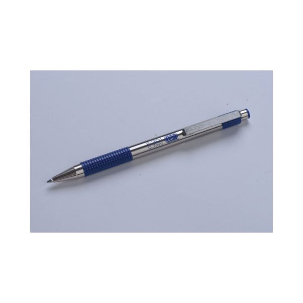 F-301 Ballpoint Pen, Retractable, Fine 0.7 Mm, Blue Ink, Stainless Steel/blue Barrel - Image 4