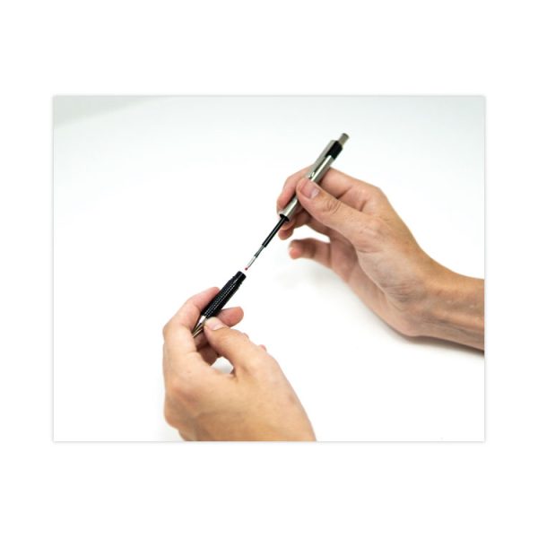 F-301 Ballpoint Pen, Retractable, Fine 0.7 Mm, Blue Ink, Stainless Steel/blue Barrel - Image 3
