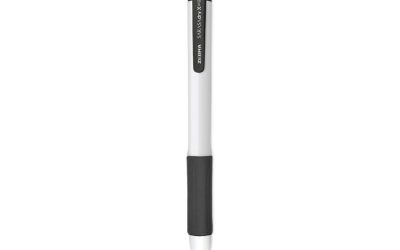 Sarasa Dry X20+ Gel Pen, Retractable, Fine 0.7 mm, Black Ink, White/Black Barrel, Dozen