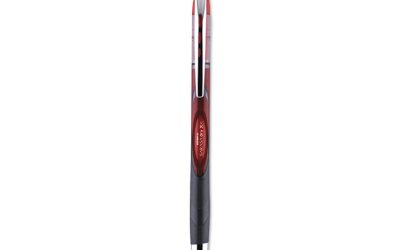 Sarasa Dry Gel X30 Gel Pen, Retractable, Medium 0.7 mm, Red Ink, Red/Black/Silver Barrel, 12/Pack