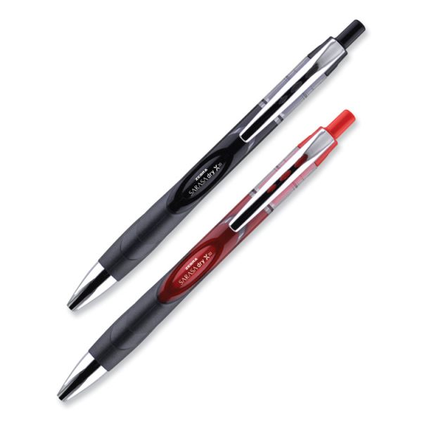 Sarasa Dry Gel X30 Gel Pen, Retractable, Medium 0.7 mm, Red Ink, Red/Black/Silver Barrel, 12/Pack - Image 3
