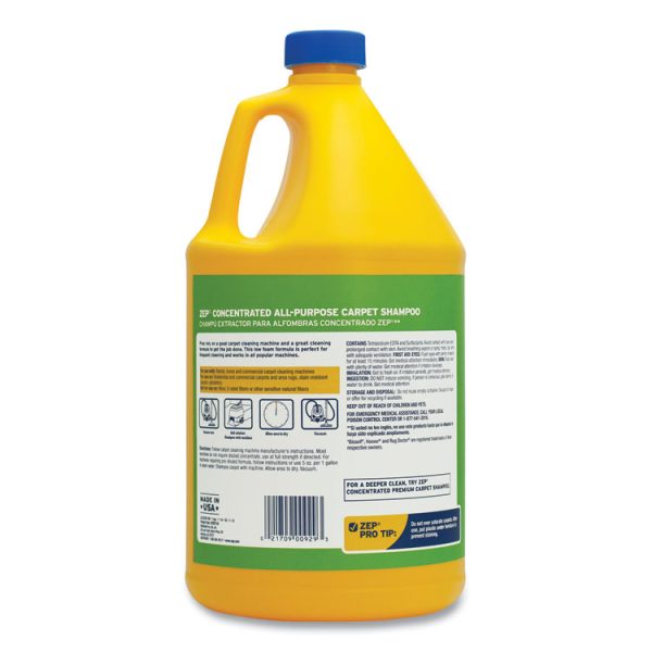Concentrated All-Purpose Carpet Shampoo, Unscented, 1 gal, 4/Carton - Image 2